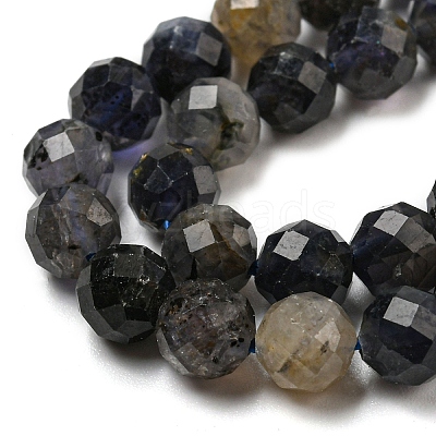 Natural Iolite Beads Strands G-A097-A14-09-1