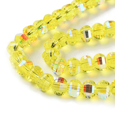 Transparent Electroplate Glass Beads Strands X-GLAA-Q099-C01-05-1-1