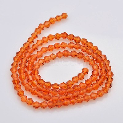 Faceted Bicone Glass Beads Strands LS-EGLA-P017-3mm-06-1