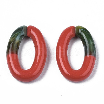 Two Tone Opaque Acrylic Linking Rings OACR-S038-035E-1