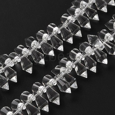 Transparent Glass Beads Strands GLAA-WH0039-48C-1