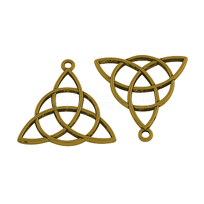 Tibetan Style Alloy Pendants TIBEP-19367-AG-RS-1