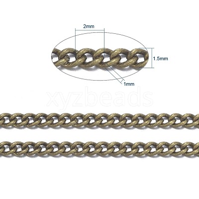 Brass Twisted Chains CHC010Y-AB-1