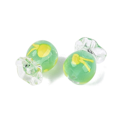 Inner Flower Handmade Lampwork Beads LAMP-Q039-13E-1