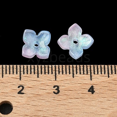 Dyed & Heated Glass Bead Caps GLAA-Z019-01B-1