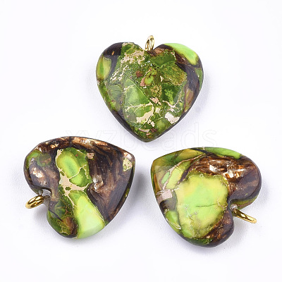 Assembled Bronzite and Imperial Jasper Pendants G-T111-04H-1