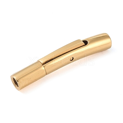 Column 304 Stainless Steel Bayonet Necklace Clasps STAS-O035-05G-1