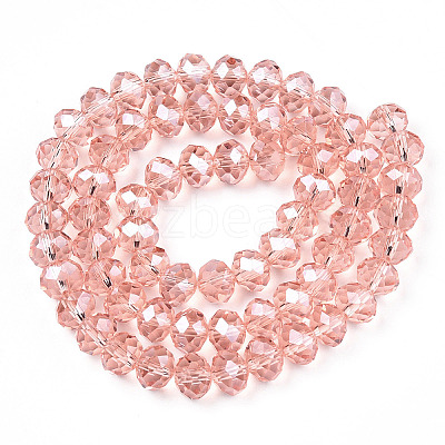 Electroplate Glass Beads Strands EGLA-A034-T4mm-A34-1