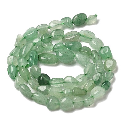 Natural Green Aventurine Nuggets Beads Strands G-L154-10-01-1