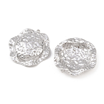 Hammered 304 Stainless Steel Pendants LS-STAS-P424-07P-1
