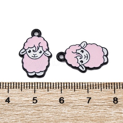 Spray Painted Alloy Pendants PALLOY-S194-01A-EB-1