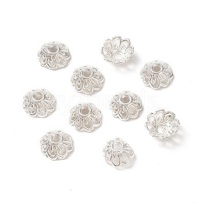 Tibetan Style Fancy Bead Caps TIBEB-E017-S-1