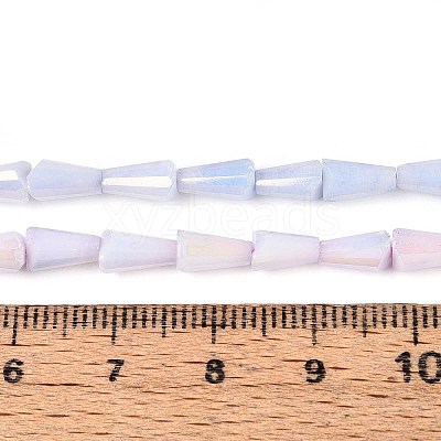 Anti-Tarnish Electroplate Glass Beads Strands GLAA-T025-27E-1