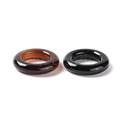 Natural Black Agate Charms G-E141-02-1