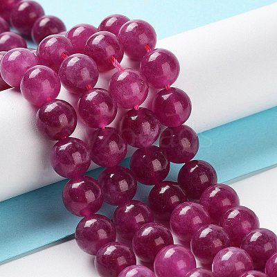 Dyed Natural Malaysia Jade Beads Strands G-G021-02B-03-1