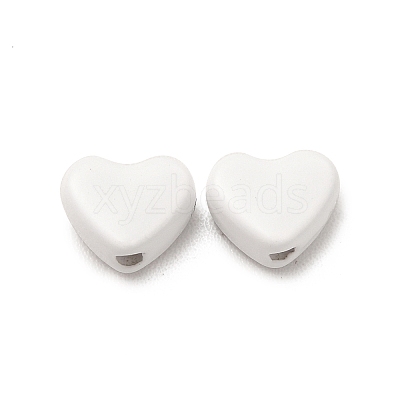 Heart Spray Painted Alloy Beads FIND-G053-01O-1