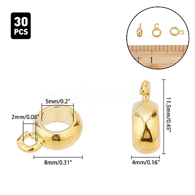Brass Tube Bails KK-AR0001-72G-1