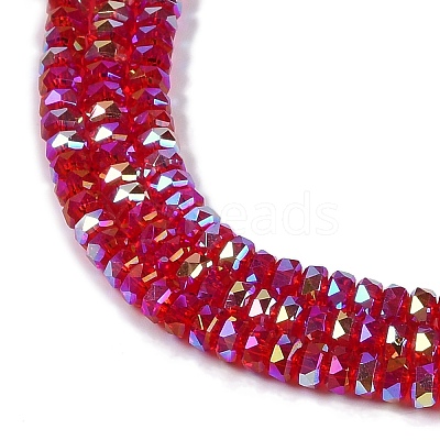 Electroplate Glass Beads Strands GLAA-Q105-03C-1