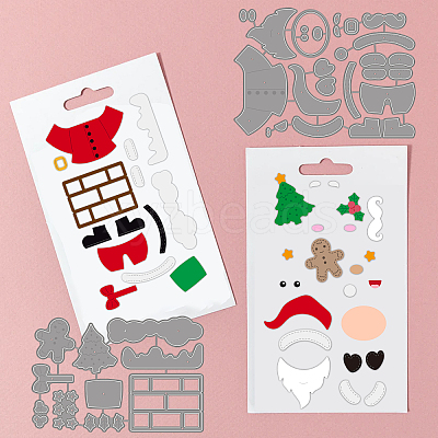 Christmas Theme Carbon Steel Cutting Dies Stencils DIY-WH0309-1201-1