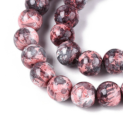Baking Paint Glass Beads Strands DGLA-N016-10mm-04-1