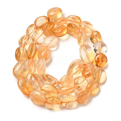 Heated Natural Citrine Beads Strands G-L608-A09-02-1