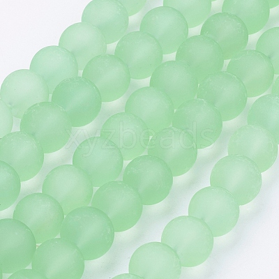 Baking Paint Transparent Glass Bead Strands X-GLAA-S031-10mm-29-1