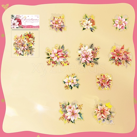 Beautiful Day Sticker Pack Christmas Flower Season Series Self-Adhesive PET Picture Stickers PW-WG75A31-04-1