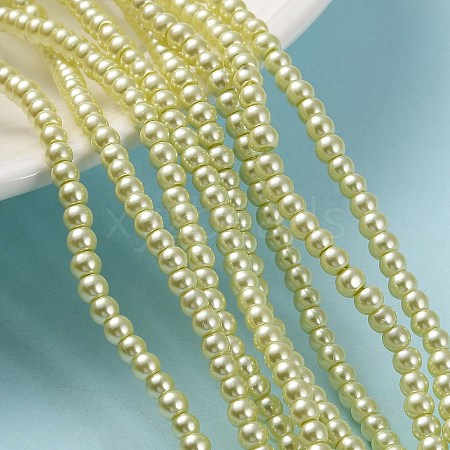 Glass Pearl Beads Strands HY-3D-B04-1