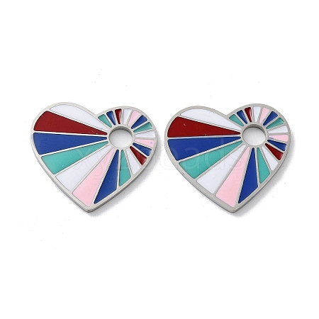 304 Stainless Steel Enamel Pendants LS-STAS-P339-17P-01-1