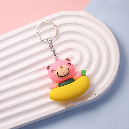 Bear PVC Bag Keychain PW-WGC0224-01-1