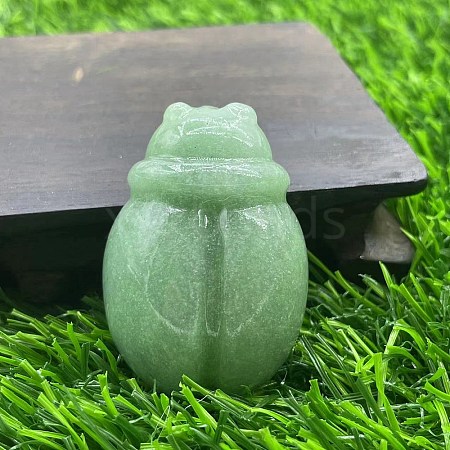 Natural Green Aventurine Carved Healing Ladybird Figurines PW-WG44211-01-1