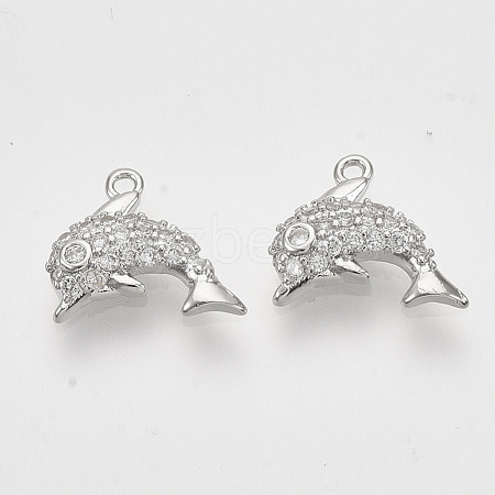 Brass Micro Pave Cubic Zirconia Charms X-KK-T048-041P-NF-1