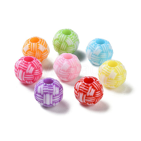 Opaque Acrylic European Beads SACR-P031-05A-1