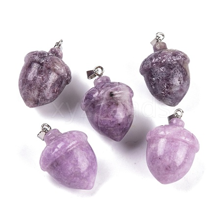 Natural Lepidolite Pendants G-Q172-08P-04-1