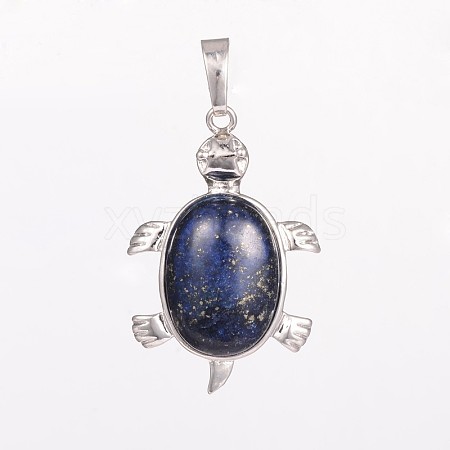 Natural Tortoise Dyed Lapis Lazuli Pendants G-D648-08-RS-1