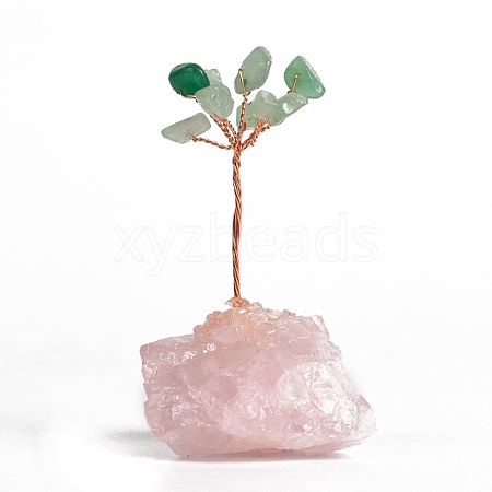 Natural Green Aventurine Chips Tree Display Decorations PW-WGA0360-08-1