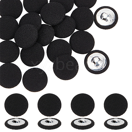  20Pcs Cloth with Aluminum Base Buttons BUTT-NB0001-77D-1