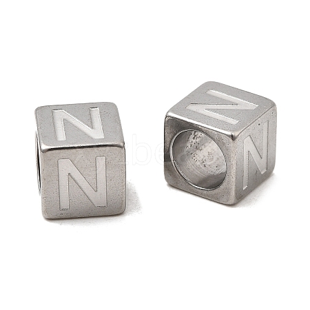 304 Stainless Steel European Beads STAS-D382-02N-P-1