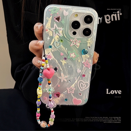 Silver Down Dopamine Stars TPU Plastic Mobile Phone Cover PW-WG00A56-03-1