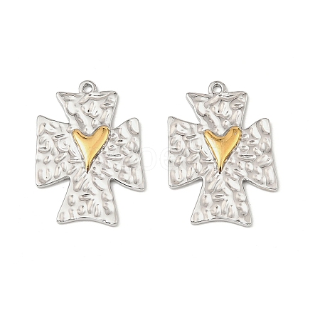 304 Stainless Steel Pendants STAS-T068-61GP-1