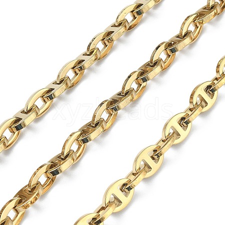 Ion Plating(IP) 201 Stainless Steel Oval Link Chains CHS-E030-01G-01-1