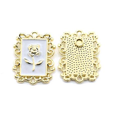 Zinc Alloy Enamel Pendants PALLOY-TAC0020-38B-G-1