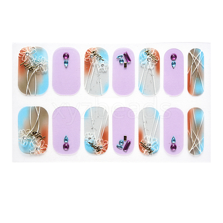 Full Cover Nombre Nail Stickers MRMJ-S060-ZX3285-1