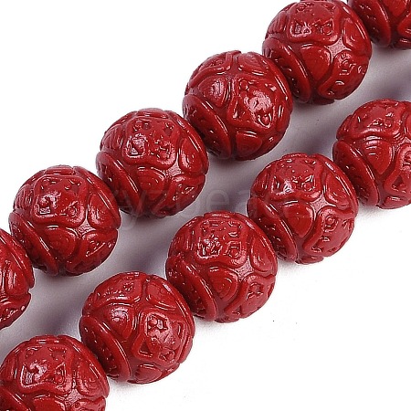 Synthetic Coral Carved Beads Strands CORA-M001-16-1