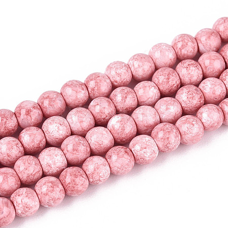 Baking Paint Glass Beads Strands DGLA-N016-4mm-02-1