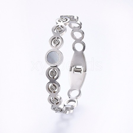 304 Stainless Steel Bangles BJEW-P223-10P-1