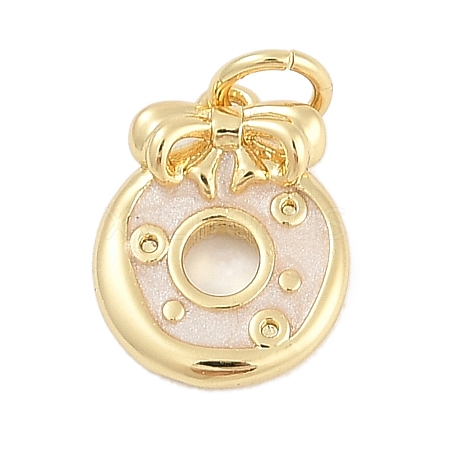 Brass Enamel Charms KK-Q028-12B-G-1