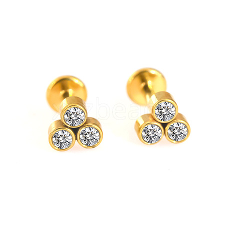 316L Surgical Stainless Steel & G23 Titanium Crystal Rhinestone Labrets for Women Men WG3A239-85-1