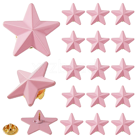 Star Alloy Pin Brooches AJEW-FH0006-07C-G-1