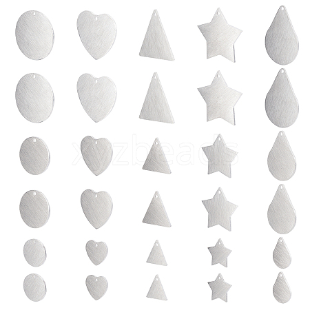 DICOSMETIC 30Pcs 15 Style 304 Stainless Steel Pendants STAS-DC0001-07-1